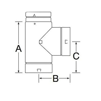 Round Vent Tee, 6 in Dia