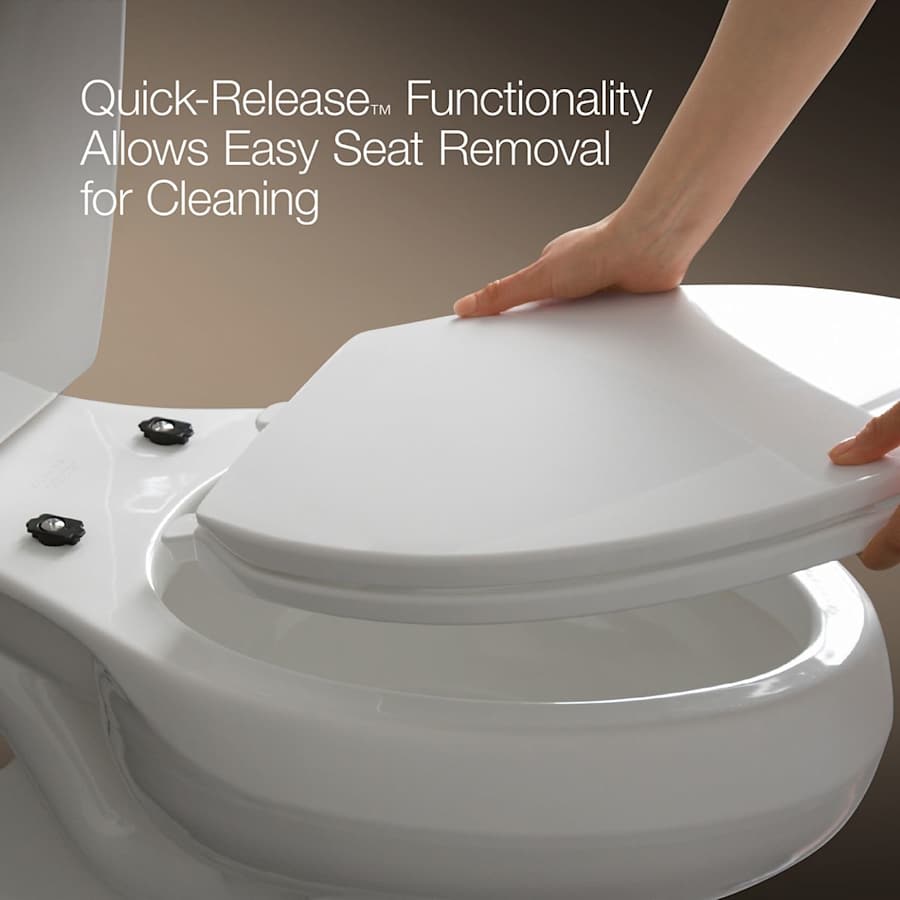 Stonewood Round Closed-Front Toilet Seat with Soft Close