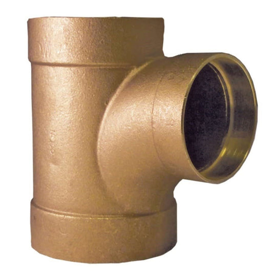 DWV Sanitary Tee, 4 x 2 in, C, Copper