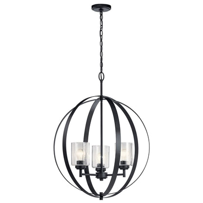 Winslow 3 Light 25" Wide Globe Chandelier