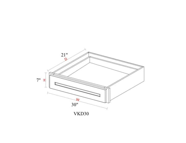Knee Drawer - 30"W * 7"H * 21"D
