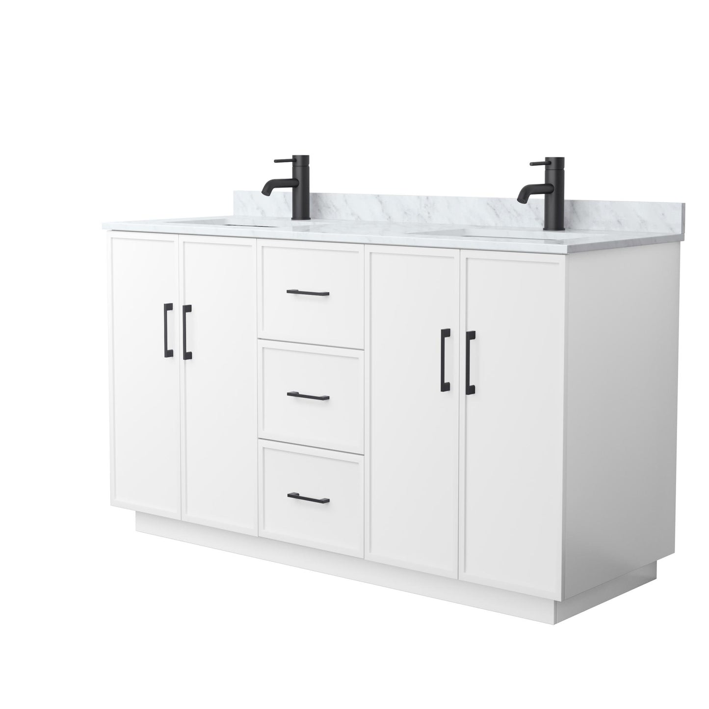 Elan Double Bathroom Vanity with Toe Kick - 60W x 35H x 22D