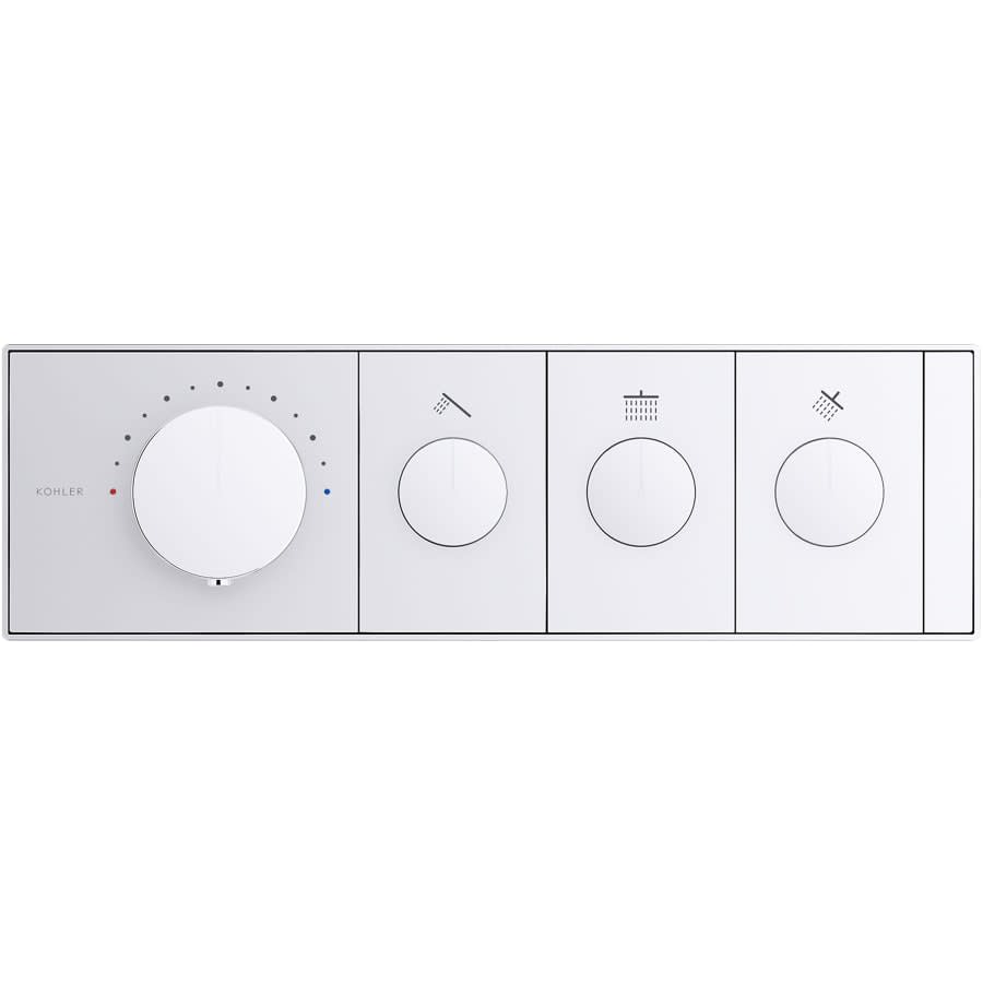 Anthem Three Function Thermostatic Valve Trim Only with Single Knob Handle, Integrated Diverter, and Volume Control - Less Rough In