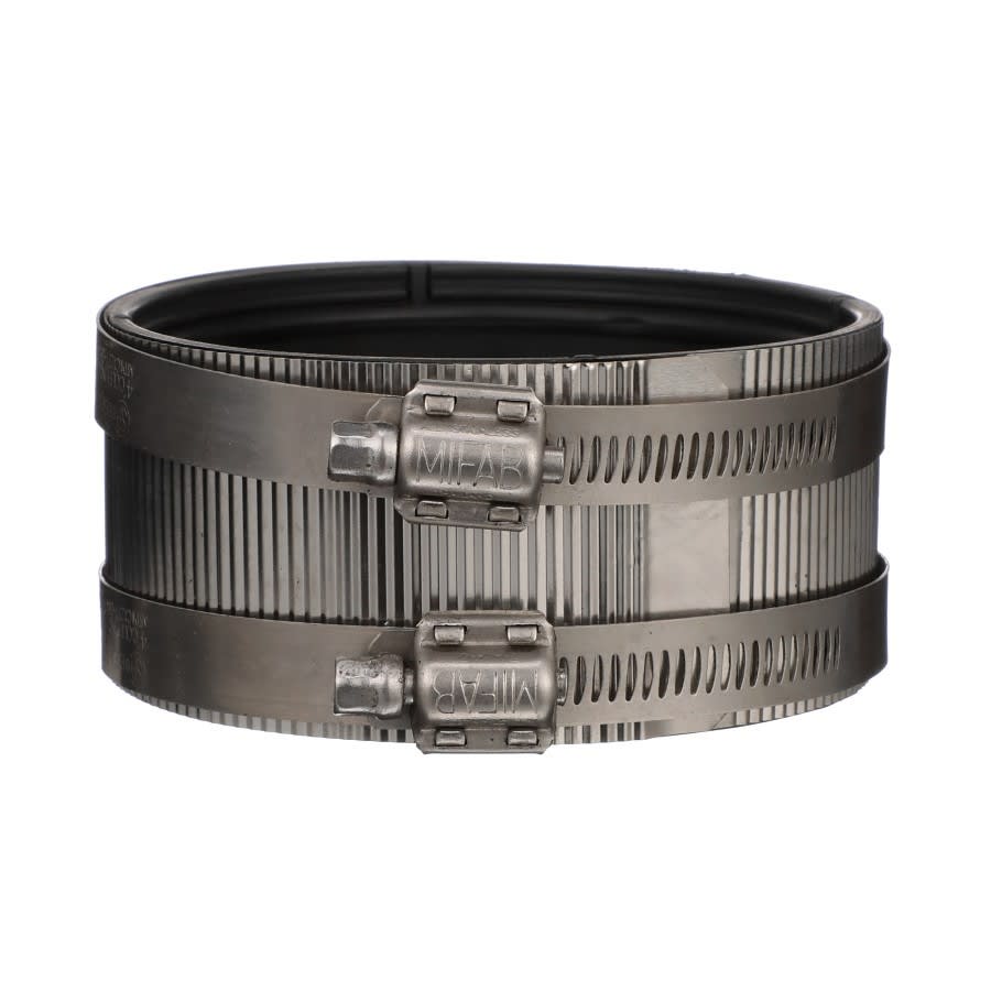 Coupling, 4 in, No Hub, Stainless Steel