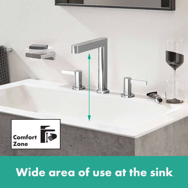 Finoris 1.2 GPM Widespread Bathroom Faucet Less Pop-Up Drain Assembly
