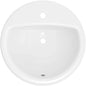 Rockaway 19" Circular Vitreous China Drop In Bathroom Sink with Overflow and 1 Faucet Hole at 0" Centers
