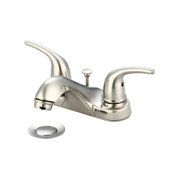 Accent Centerset Lavatory Faucet, ADA, 2 Handle, 3-Hole, 1.2 gpm, PVD Brushed Nickel