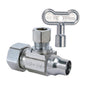 Quarter Turn Angle Stop, Loose Key, 5/8 x 3/8 in, Comp, Chrome