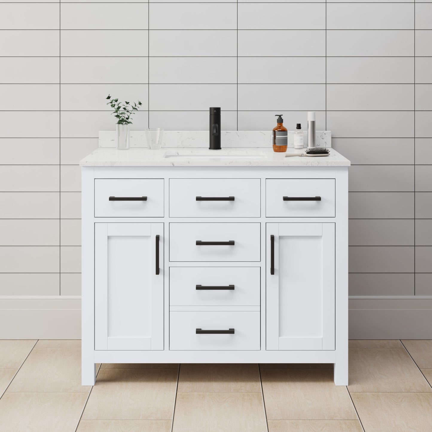 Beckett Single Bathroom Vanity - 42W x 35H x 22D