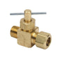 Needle Valve, 1/4 in, Brass