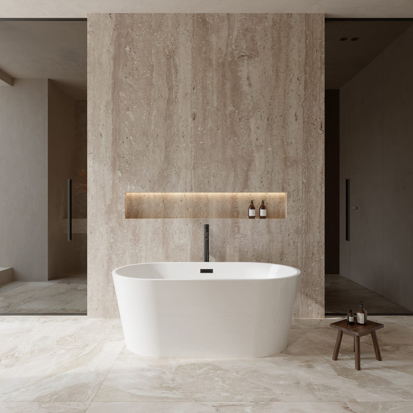 Carissa Freestanding Bathtub - 60W x 22.5H x 32D