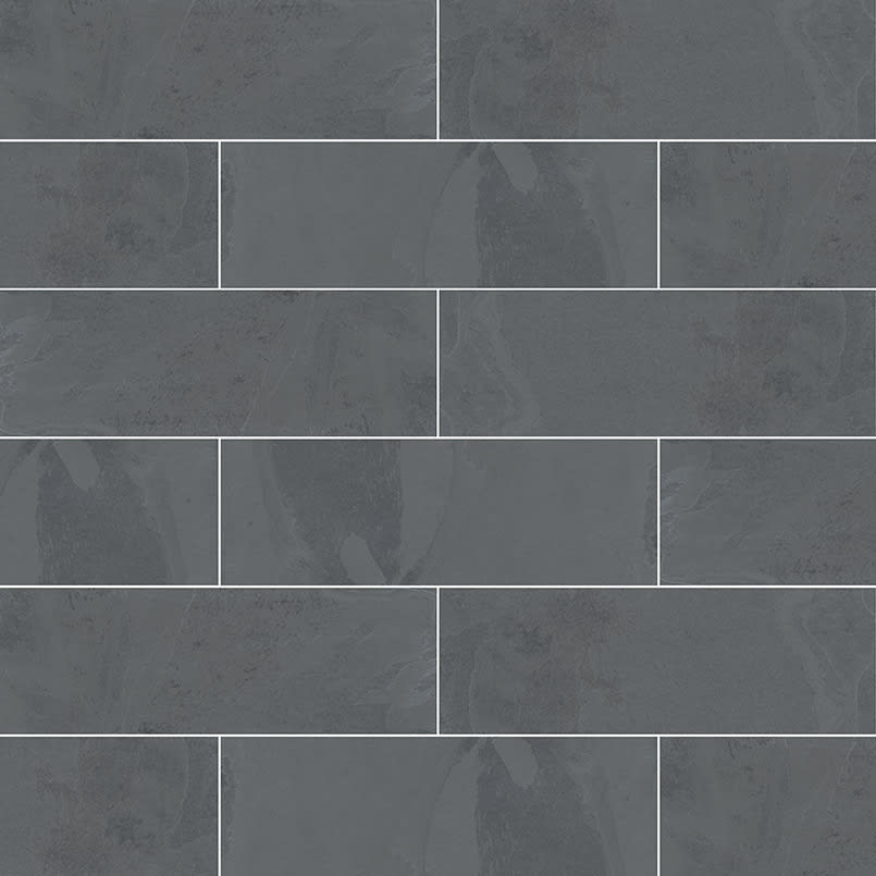 Montauk Black Subway Tile 4x12