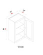 Wall Cabinet - 18"W x 36"H x 12"D