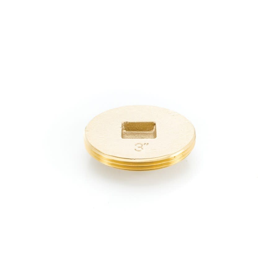 Countersunk Plug, 3-1/2 in, MNPT, Brass, Rough Brass