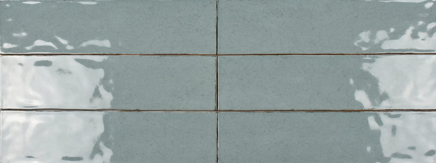 MAIOLICA CRACKLED 3”X12” Aqua