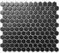 MG BLACK 12X12 MOS. HEXAGON 1X1