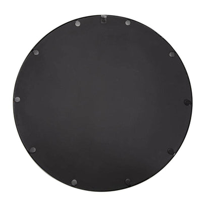 30 in. x 30 in. Modern Round Framed Adelina Black Circular Accent Mirror