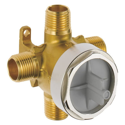 3-Port Rough-In Valve Body, 200 psi, Forged Brass Body