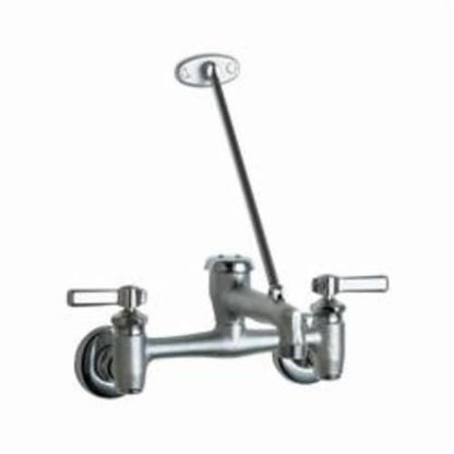 Utility Sink Faucet, Wall Mount, ADA, Lever Handle, Polished Chrome