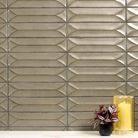 Terramater Moss Rectangle, Wave Crest 3.5X15 Glossy