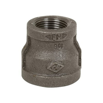 Reducer Coupling, 2-1/2 x 3/4 in, FNPT, 150 lb, Malleable Iron, Black