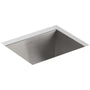 Vault 15" Drop In or Undermount Single Basin Stainless Steel Bar Sink with Sink Rack and Three Faucet Holes