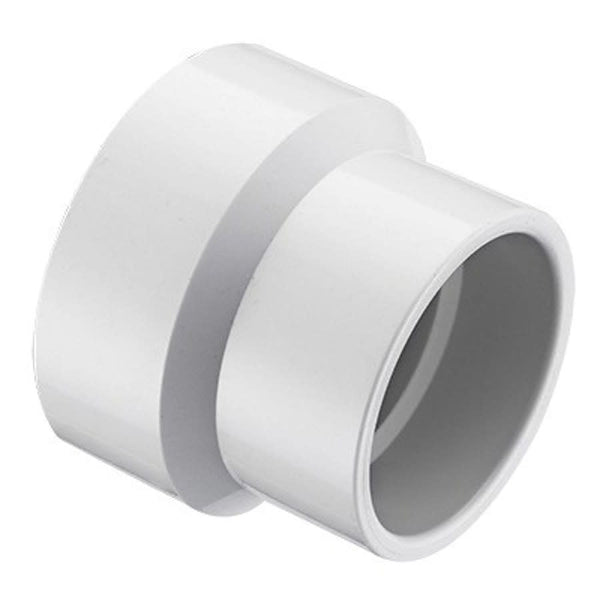 Reducer Coupling, 3 x 2 in, Hub, DWV, PVC
