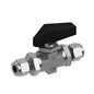 1-Piece Ball Valve, 1/2 in, Tube, Standard Port, Stainless Steel Ball, 304/304L Stainless Steel