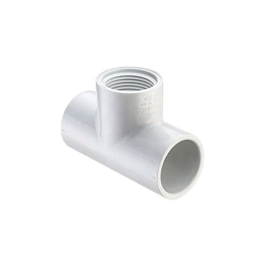 Tee, 1/2 in, Socket x FNPT, SCH 40/STD, PVC