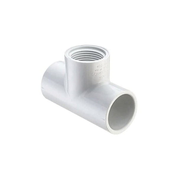 Tee, 1/2 in, Socket x FNPT, SCH 40/STD, PVC