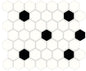 Keystones Arctic White/Black Matte Penny Rounds Matte