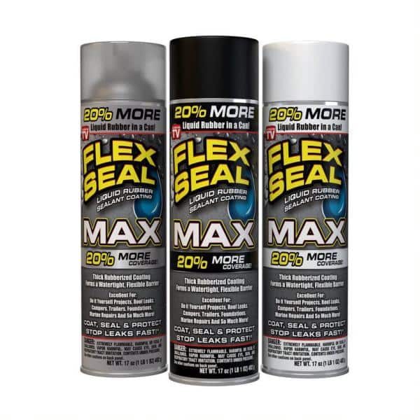 Flex Seal MAX Clear 17 oz. Aerosol Liquid Rubber Sealant Coating (4-Pack)