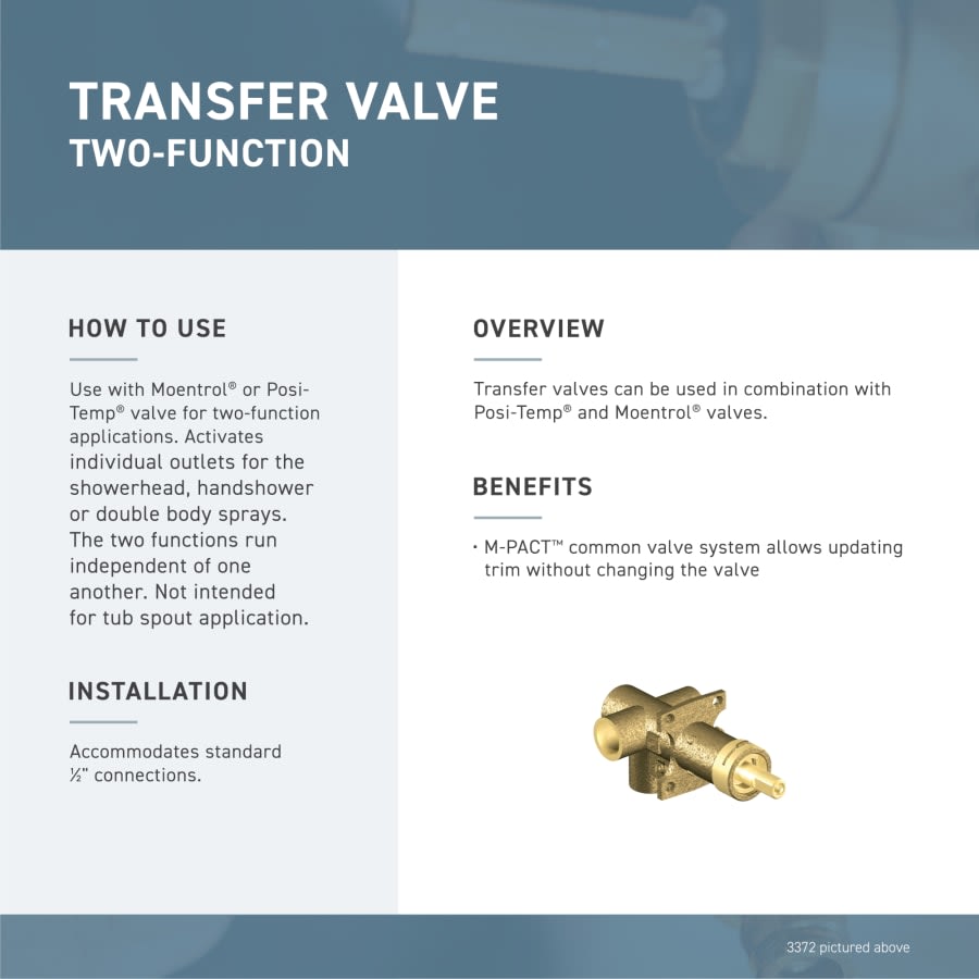 Voss 3-Function Diverter Valve Trim - Less Valve