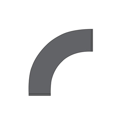 Long Sweep 1/4 Bend, 6 in, No Hub, Cast Iron