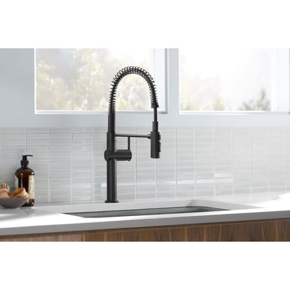 Crue 1.5 GPM Single Hole Pre-Rinse Pull Down Kitchen Faucet - Includes Escutcheon