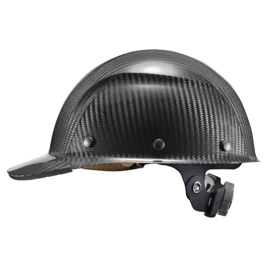 Black Full Brim Carbon Fiber Hard Hat
