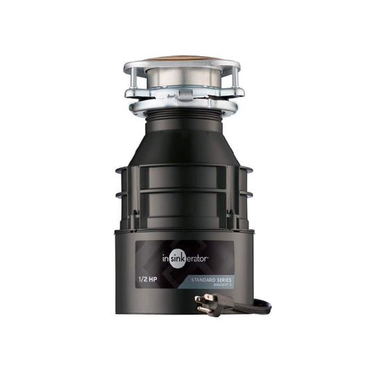 Badger 5, 1/2 HP Continuous Feed Kitchen Garbage Disposal with Power Cord, Standard Series