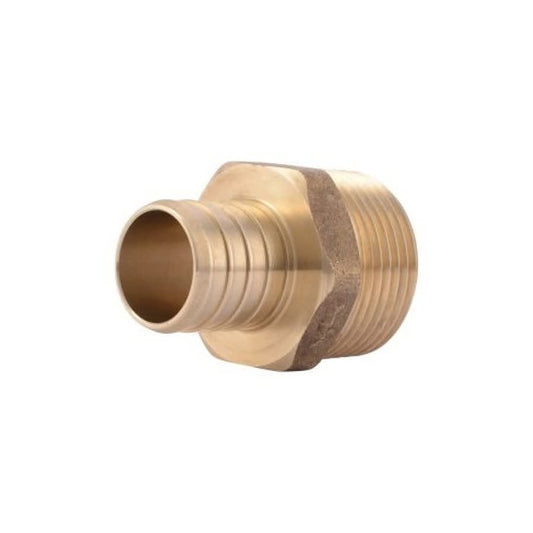 Male Adapter, 1 in, Crimp PEX x MNPT, Brass