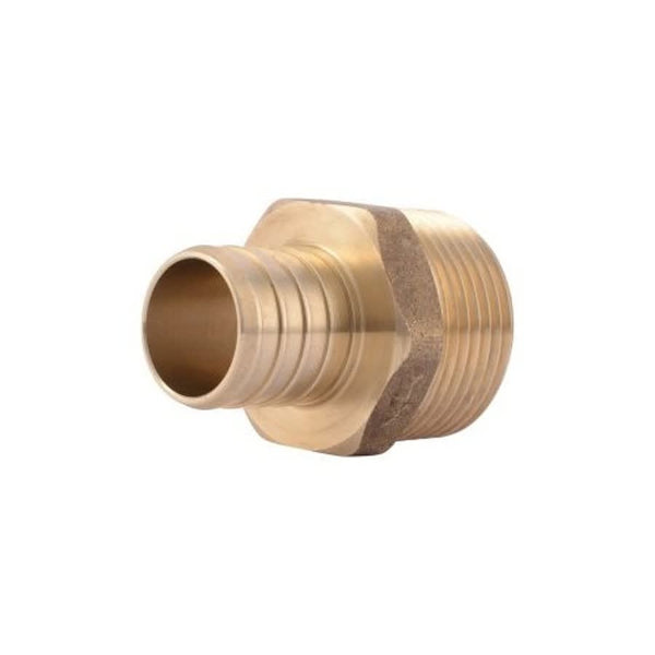 Male Adapter, 1 in, Crimp PEX x MNPT, Brass