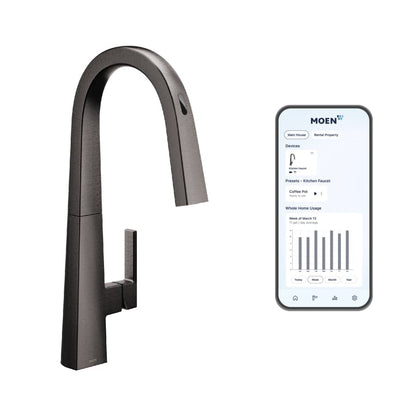 Nio Smart Faucet 1.5 GPM Single Hole Pull Down Kitchen Faucet with Voice Control