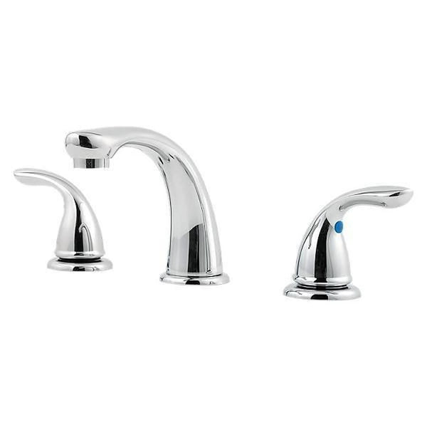 Pfirst Series™ Widespread Lavatory Faucet, ADA, 2 Handle, 3-Hole, 1.2 gpm, Polished Chrome