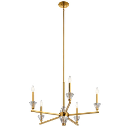 Calyssa 5 Light 28" Wide Crystal Taper Candle Style Chandelier