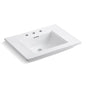 Memoirs® Stately Wall/Pedestal Mount Lavatory Sink, 30 x 21-3/4 x 8-5/8 in, Fireclay, White