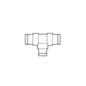 Tee, 10 x 6 in, Groove, CPVC, SCH 80/XH