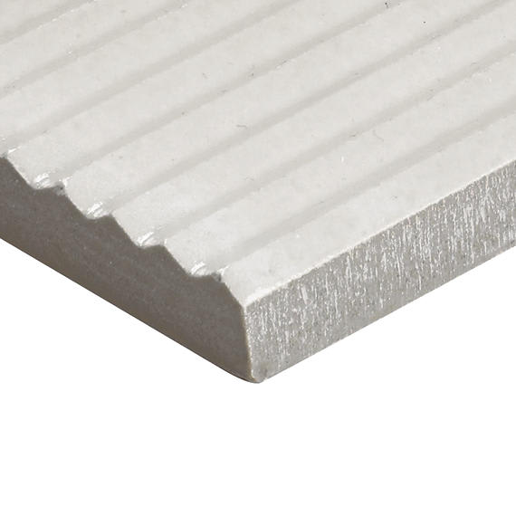 Rice Natural Structure Rectangle, Raked 3X8 Glossy
