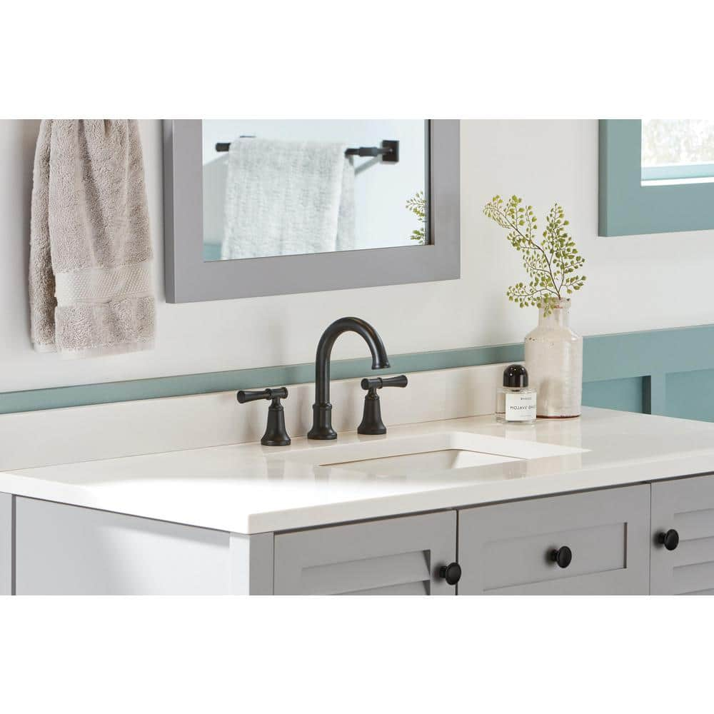 Chamberlain 8 in. Widespread 2-Handle Bathroom Faucet in Matte Black