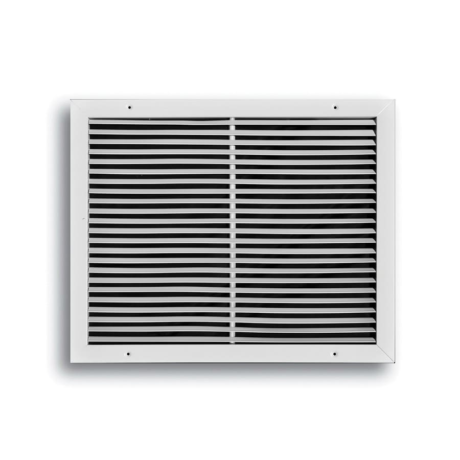 Fixed Bar Type Return Grille, 20 x 30 in, No Damper, Steel, White
