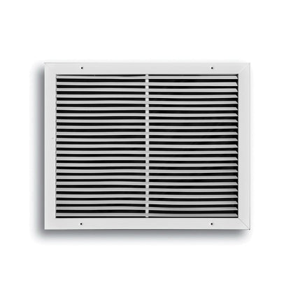 Fixed Bar Type Return Grille, 20 x 30 in, No Damper, Steel, White
