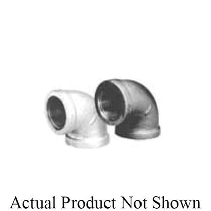 90 deg Elbow, 5 in, FNPT, 150 lb, Malleable Iron, Black