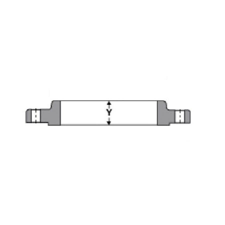 Raised Face Flange, 2-1/2 in, Slip On, 7 in OD, 4 Bolt Holes, 150 lb, Carbon Steel